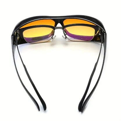 NEGUSY-Fit Over Night Driving Glasses with GlareCut Technology