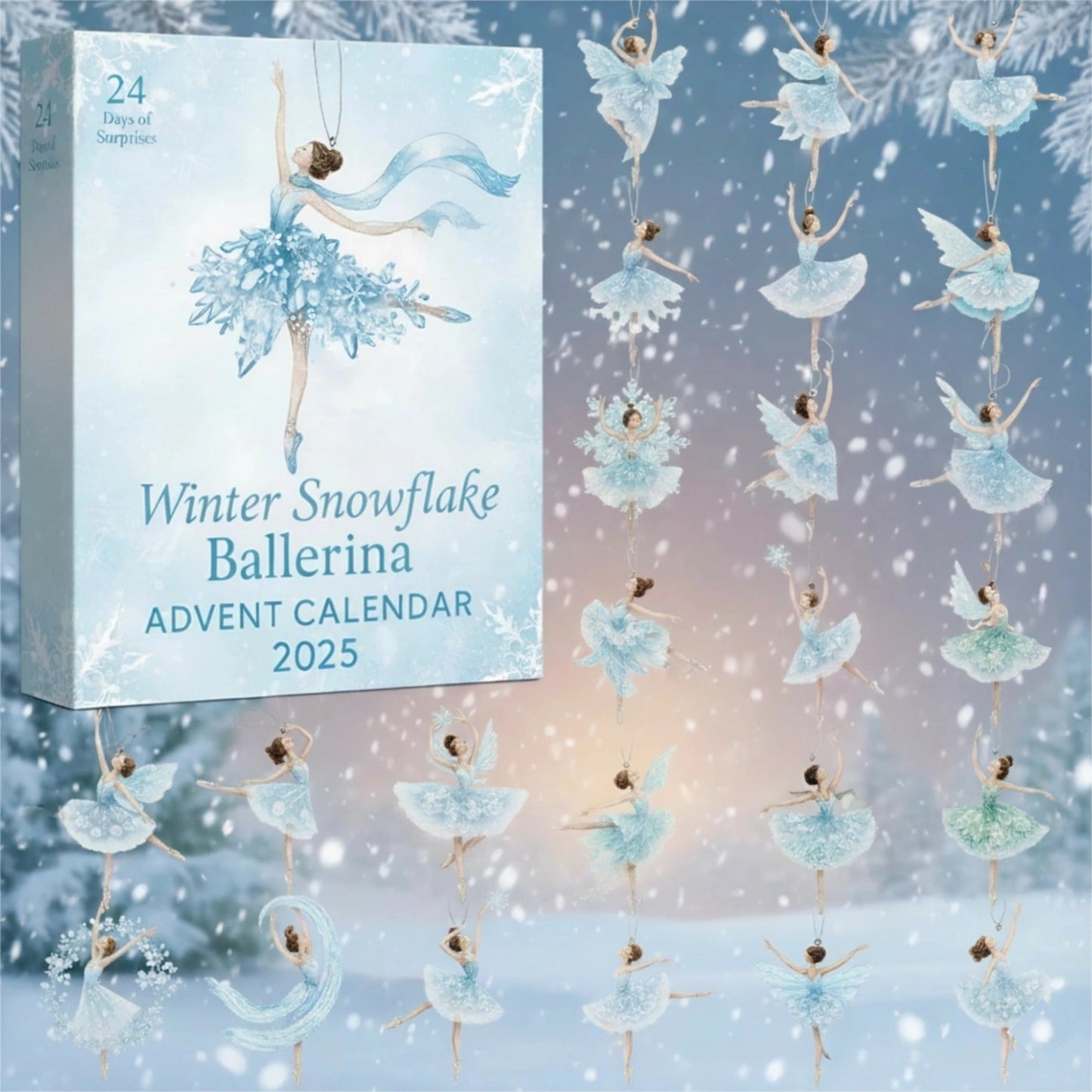 2025 Christmas Snowflake Ballerina Advent Calendar