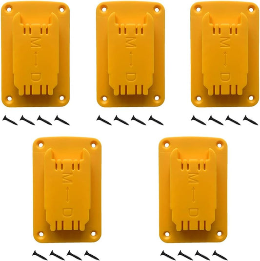 5-Pack Heavy-Duty Tool Holder Mounts for DEWALT 20V/12V & Milwaukee M18 Drills