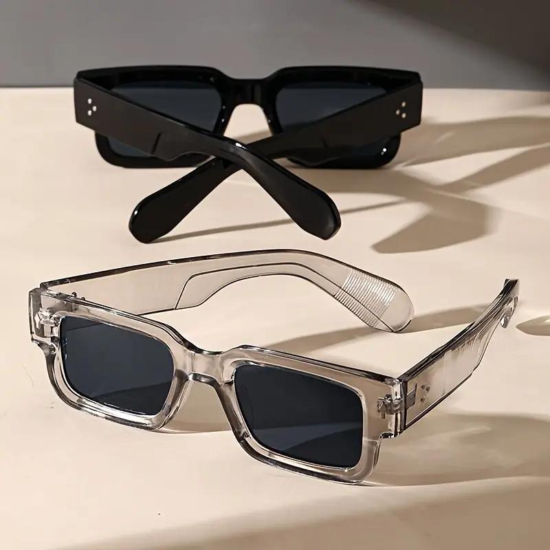 2-Pack Retro Square Fashion Anti-Glare Sunglasses