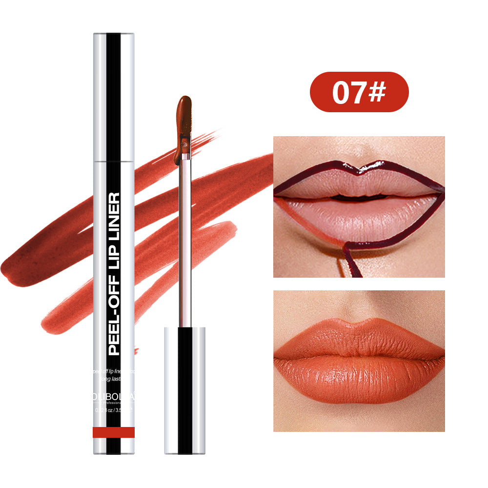 4Pcs Peel Off Lip Liner Stain Set Waterproof Nude Matte Lip Tint