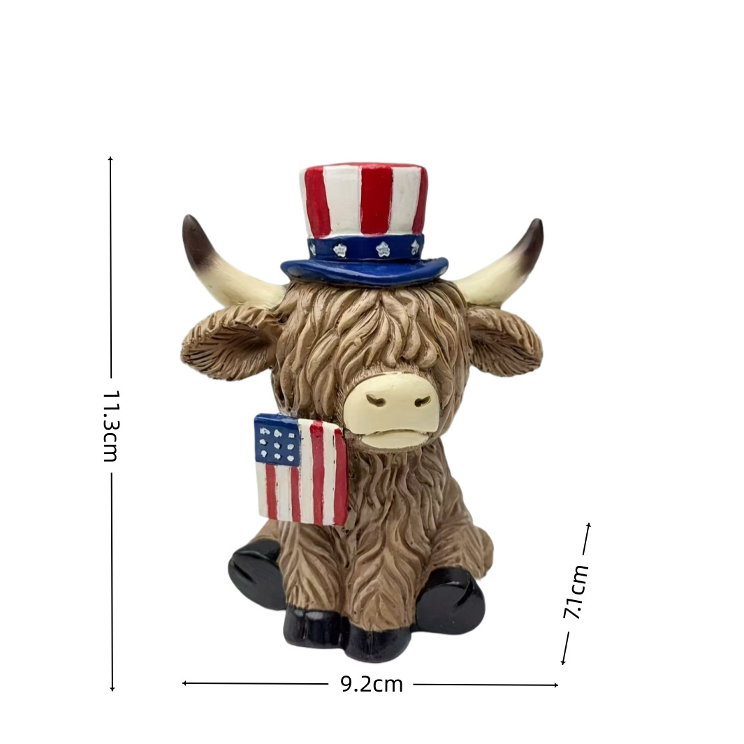 🎄Highland Cow Holiday Series – Fun Resin Figurine for Every Celebration!