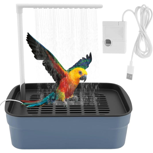 🔥Hot Sale 49% OFF - 🦜💦Automatic ABS Bird Bath Shower, Parrot Bathtub with Circulating Faucet for Pet Bird