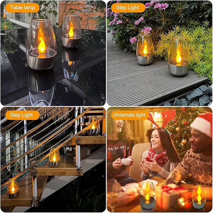 ⚡Hot Sales 49% OFF🔥Solar Power Tea Lights Outdoor Flameless Flicker