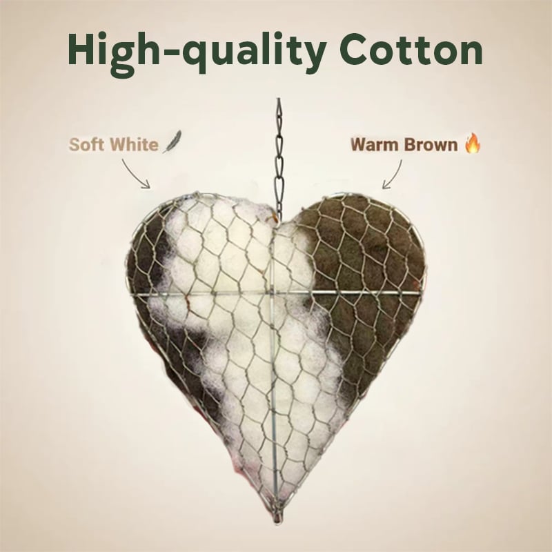 🕊️ Handmade cotton Bird Nesting Heart