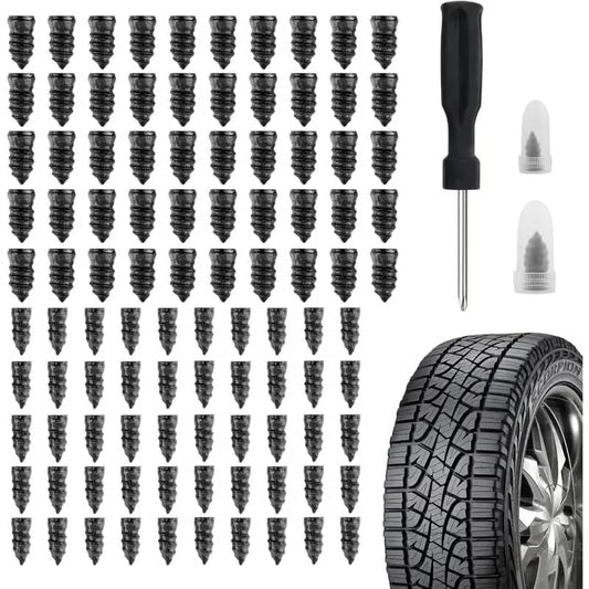 🔥Tire Repair Rubber Nail🚚Free Screwdriver Included
