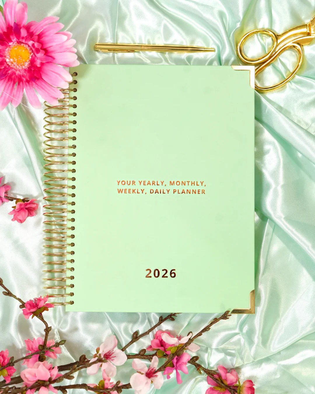 📅✍️2026 Daily Planner with Hourly Schedule - All-in-One Yearly, Monthly & Weekly Organizer(✨Hardcover)
