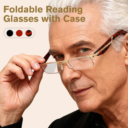 (🎁Last Day 50% OFF)👓Foldable Anti-Blue Light Reading Glasses with Case