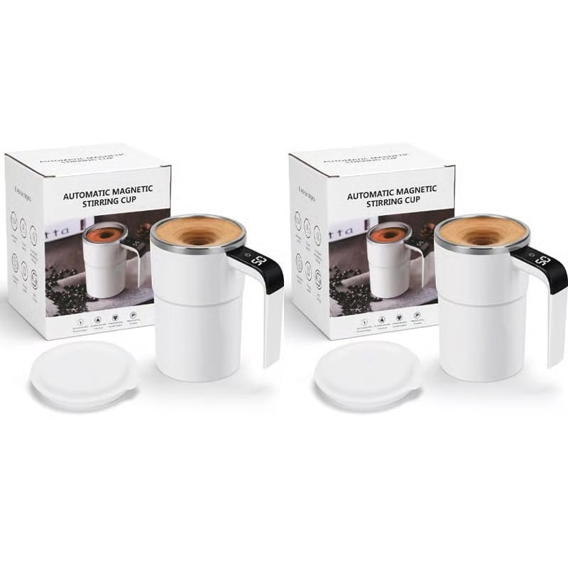 🏆Flash Sale⚡50K+ SOLD! 💥☕ Rechargeable Automatic Magnetic Stirring Coffee Mug Set
