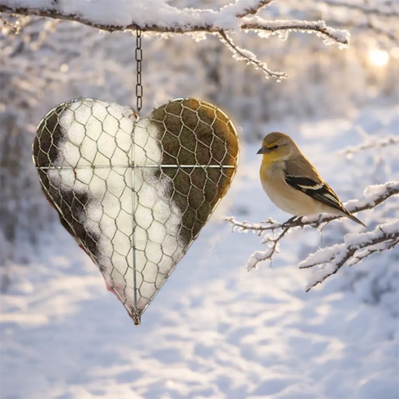 🕊️ Handmade cotton Bird Nesting Heart