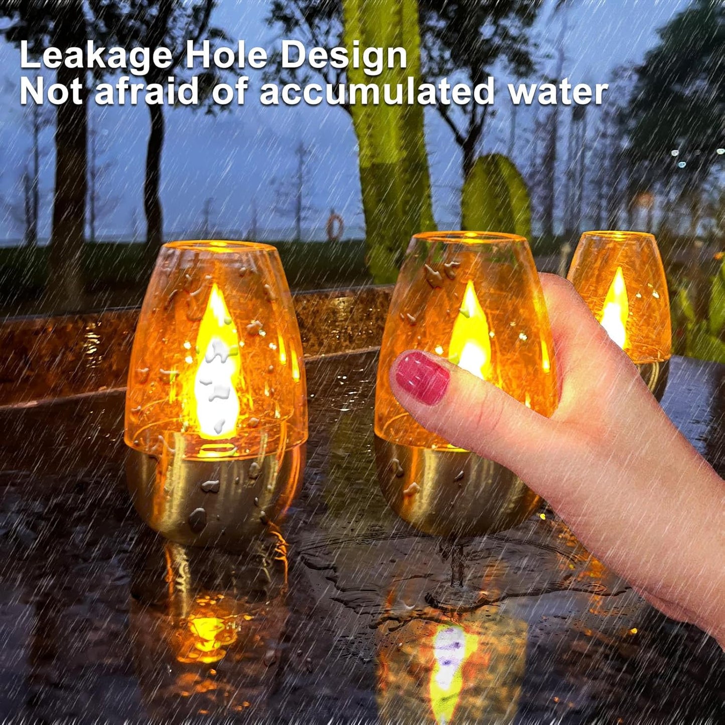 ⚡Hot Sales 49% OFF🔥Solar Power Tea Lights Outdoor Flameless Flicker