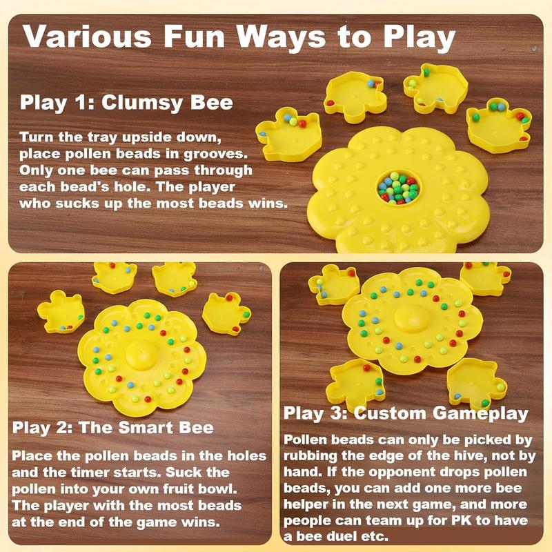Fun Family Games for Kids and Adults Colorful Multifunctional Magnetic Bee Toy String Game for Outdoor Backyard Travel Camping Edition Ages 3+