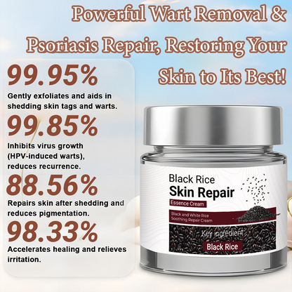 Black Rice Skin Repair Cream ⚕️ FDA Certified – Targets Warts, Psoriasis & Pigmentation