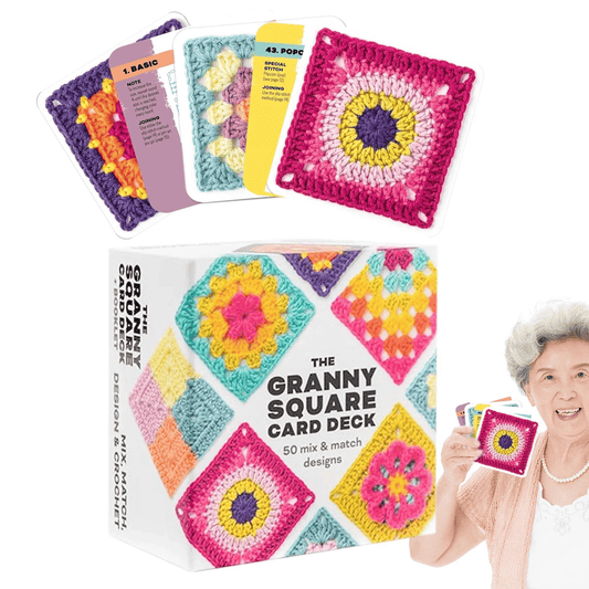 🧶✨The Granny Square Card Deck  – 50 Crochet Patterns