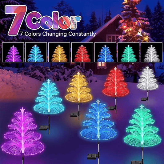 7-Color Gradient Changing Solar Christmas Tree Lights🎄
