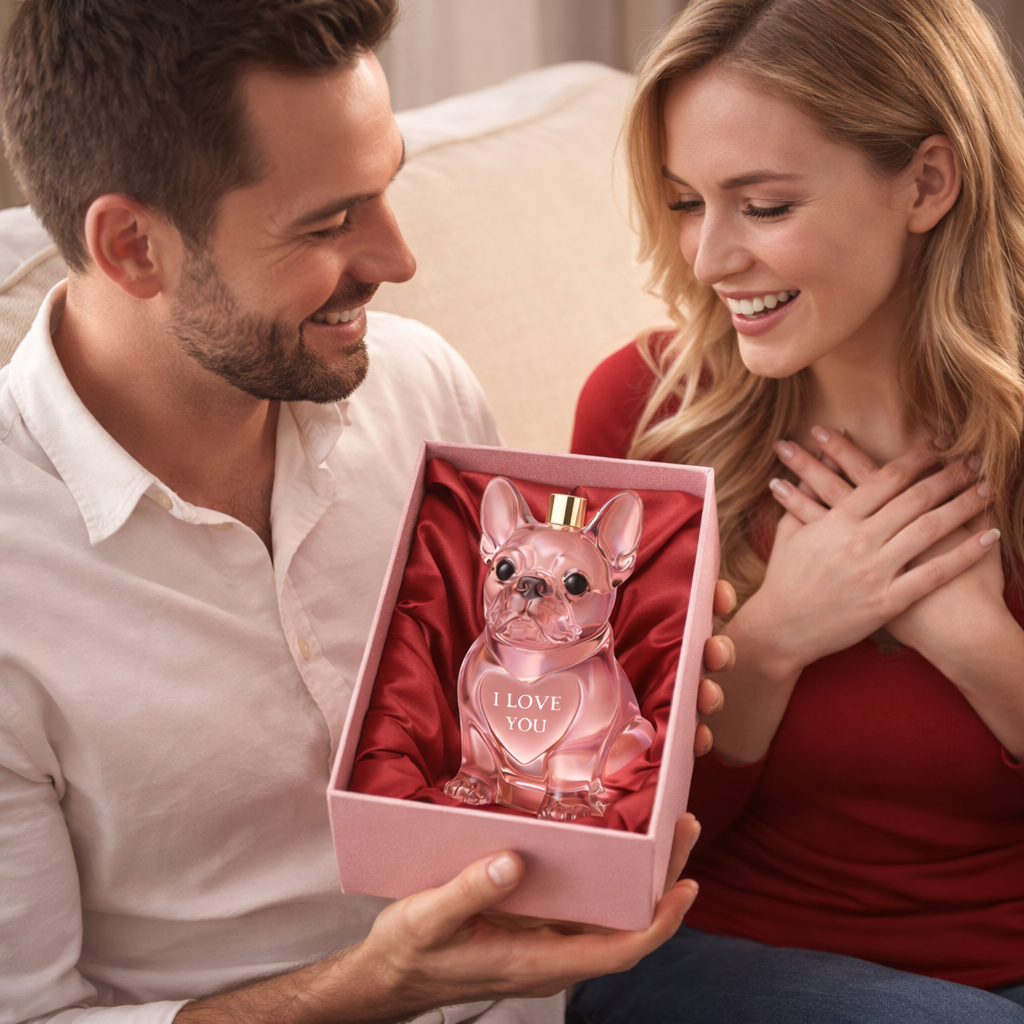 Valentine's Day gift,FRENCH KISS Bottle,French Bulldog Fragrance Bottle