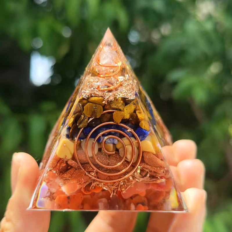 🔮Enigmatic Natural Crystal Pyramid Ornament