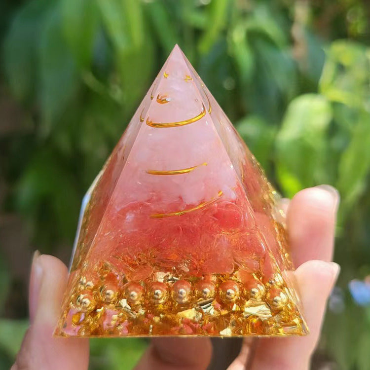 🔮Enigmatic Natural Crystal Pyramid Ornament