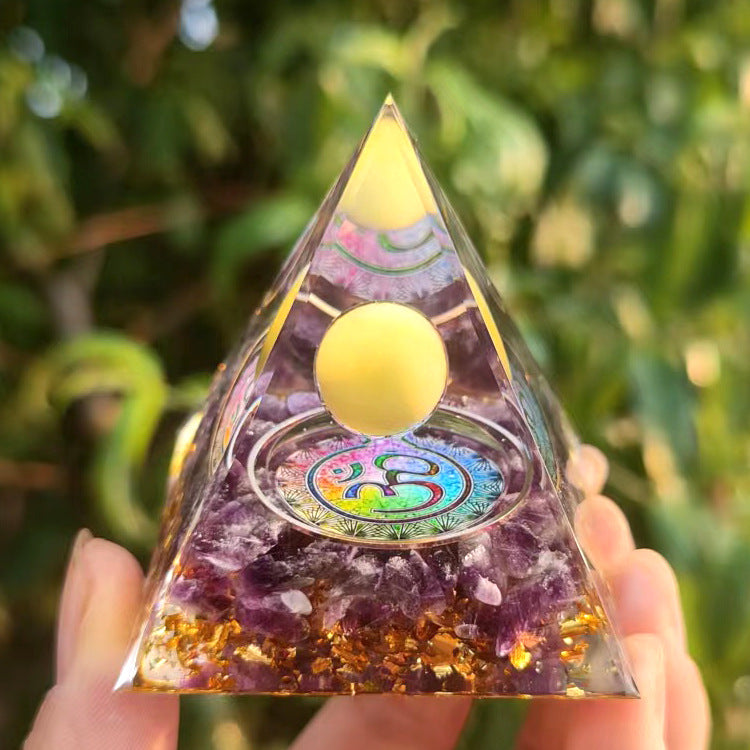 🔮Enigmatic Natural Crystal Pyramid Ornament