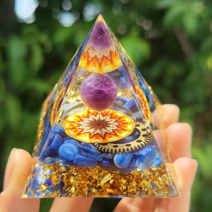 🔮Enigmatic Natural Crystal Pyramid Ornament