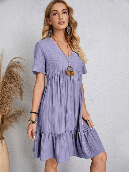 🎁This Season's Summer Picks⏳Retro V-neck Loose Casual Dress✨