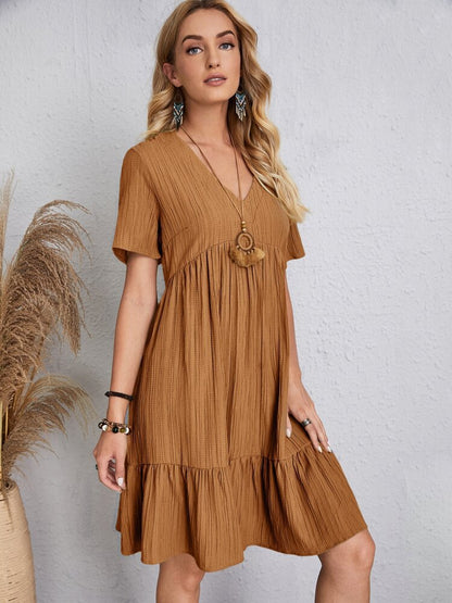 🎁This Season's Summer Picks⏳Retro V-neck Loose Casual Dress✨