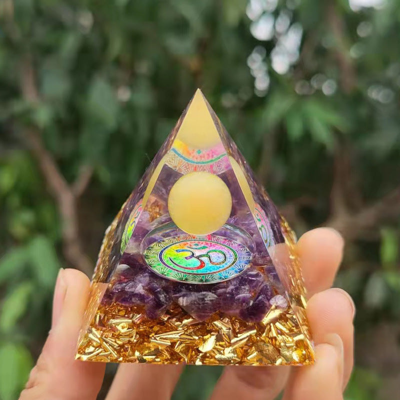 🔮Enigmatic Natural Crystal Pyramid Ornament