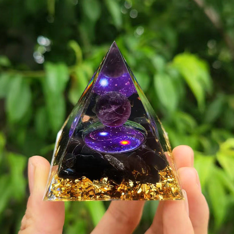 🔮Enigmatic Natural Crystal Pyramid Ornament