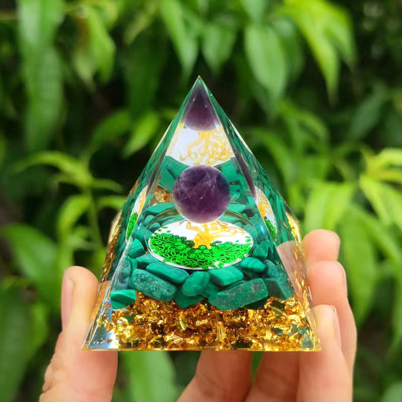 🔮Enigmatic Natural Crystal Pyramid Ornament