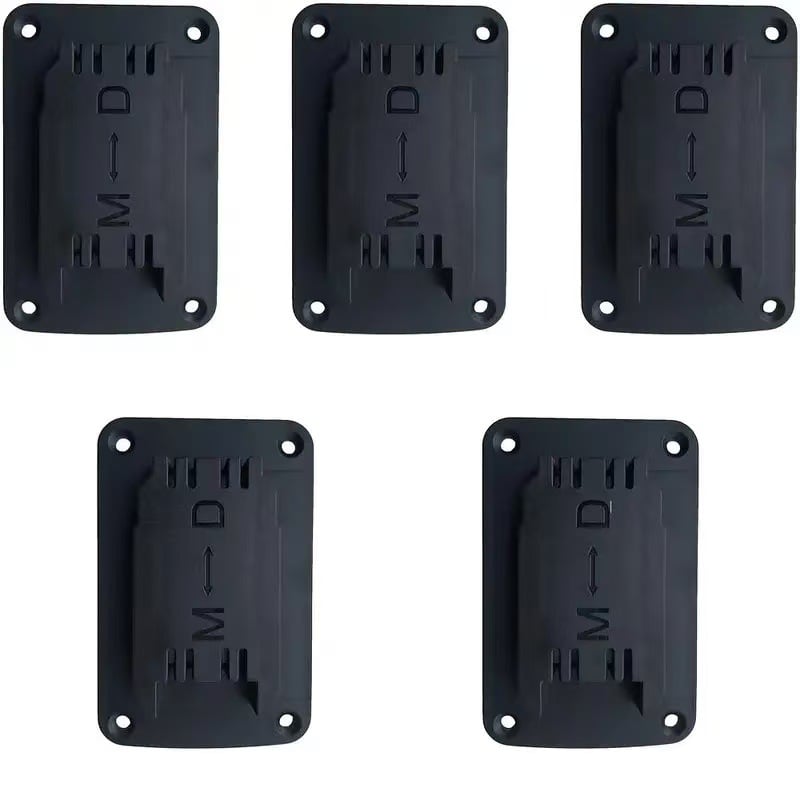 5-Pack Heavy-Duty Tool Holder Mounts for DEWALT 20V/12V & Milwaukee M18 Drills