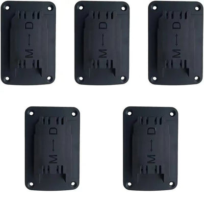 5-Pack Heavy-Duty Tool Holder Mounts for DEWALT 20V/12V & Milwaukee M18 Drills