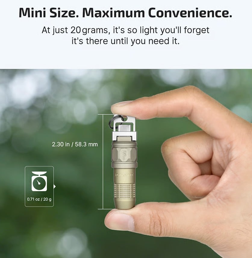 💡80LM Mini Keychain Flashlight – USB-C, Magnetic