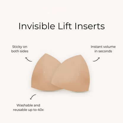 🔥Summer Promotion🔥Sticky Bra Inserts - Washable & Reusable, Instant Lift🔥(Latex-free and Allergy-friendly)