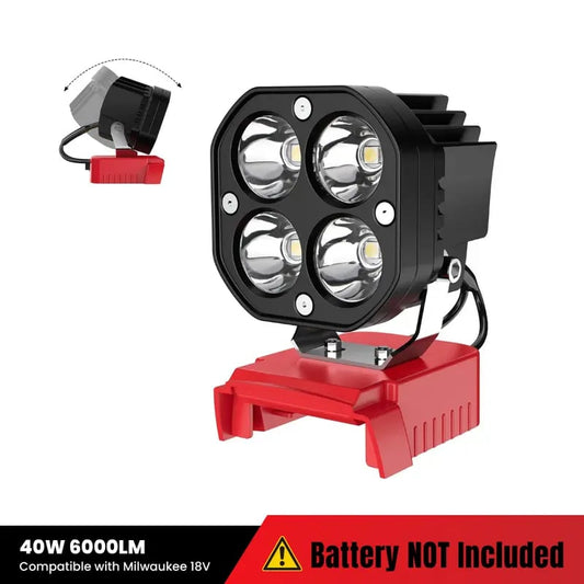 🔥LAST DAY 50% OFF - 🛠️💡LED Work Light Compatible with Milwaukee 18V Battery/Dewalt 18V&20V Battery