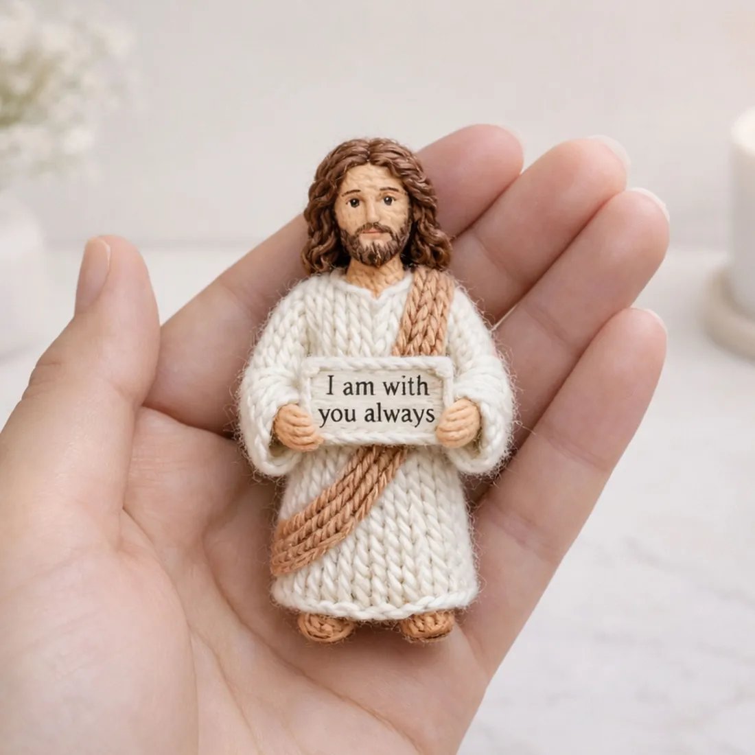 🔥LAST DAY 50% OFF - ✝️Handmade Crochet Virgin Mary – “Hail Mary, Full of Grace”🙏