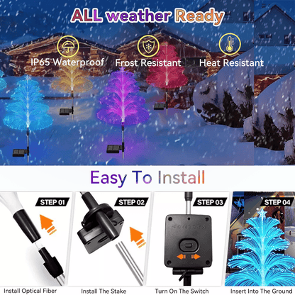 7-Color Gradient Changing Solar Christmas Tree Lights🎄