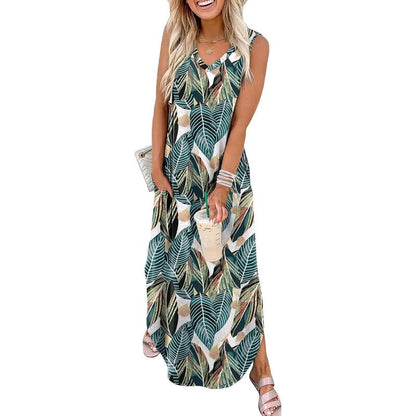 Summer Dresses Maxi Dress Vacation Beach Sundresses 2025 with Pockets